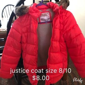 Justice puffer coat